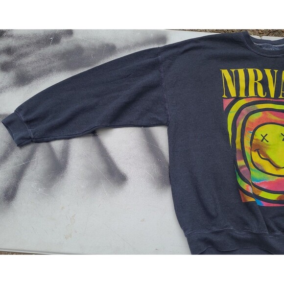 Nirvana Crewneck Oversized Sweatshirt Official Merch Grunge - Picture 3 of 9